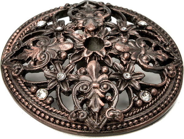 Juliane Grace escutcheon with Swarovski Clear & Aurore Boreale Crystals 155-22C