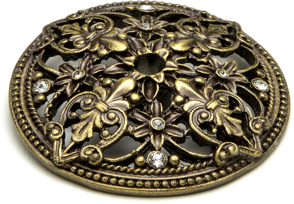 Juliane Grace escutcheon with Swarovski Clear Crystals 155-3C