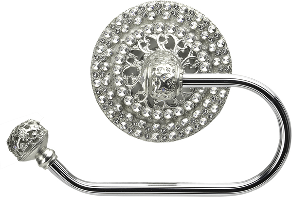 Juliane Grace II swing tissue reeded ring left with 225 Swarovski Clear Crystals 4256R-24C