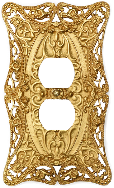 Acanthus Carpe Diem 5006-8 Gilded Mercury single duplex outlet 5006-8