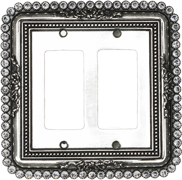 Cache Carpe Diem 5104-9C Chalice double rocker/GFI switchplate with 74 Swarovski Crystals 5104-9C