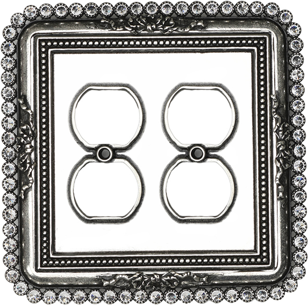 Cache Carpe Diem 5107-9C Chalice double duplex outlet with 74 Swarovski Crystals 5107-9C