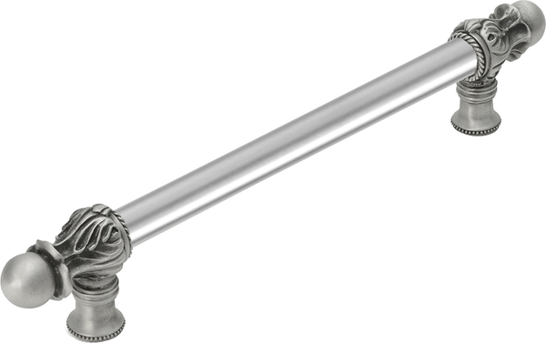 Acanthus 9'' cc with 5/8'' smooth center long pull Romanesque style 5551-11