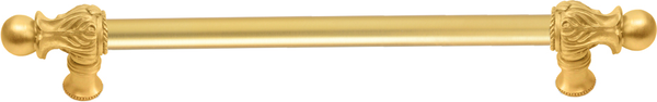 Acanthus 22'' cc with 5/8'' smooth center long pull Romanesque style in Gilded Mercury. 5554-8