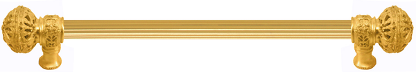 Juliane Grace 18'' cc with 5/8'' reeded center long pull large finial in Gilded Mercury. 5603R-8