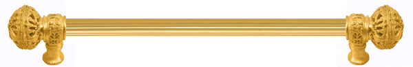 Juliane Grace 22'' cc with 5/8'' reeded center long pull large finial in Gilded Mercury. 5604R-8
