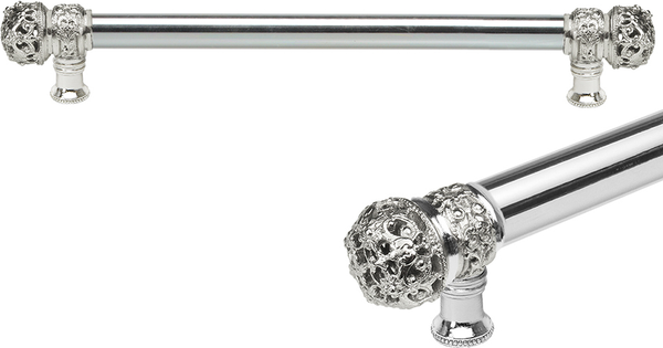 Juliane Grace 18'' cc with 5/8'' smooth center long pull small finial in Platinum. 5613-24