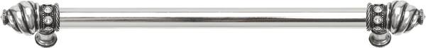 Caché 12'' cc with 5/8'' smooth center long pull with 16 rivoli Swarovski Clear Crystals in Chalice. 5672-9C