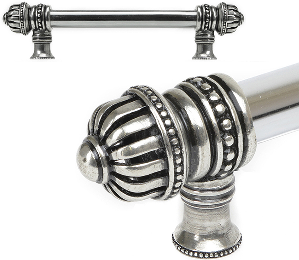 Cricket Cage 6'' cc with 5/8'' smooth center long pull large finial in Chalice. 5680-9