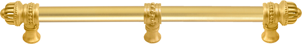 Cricket Cage 22'' cc with 5/8'' smooth center long pull & center brace large finial in Gilded Mercury. 5689-8