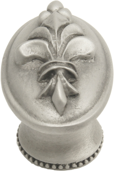Charlemagne oval knob in Satin. 588-11