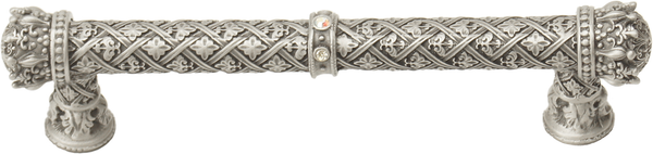 Crowning Glory Queen Anne Carpe Diem 6132-11CAB Satin Queen Anne 5'' cc pull w/ Swarovski Crystals 6132-11CAB