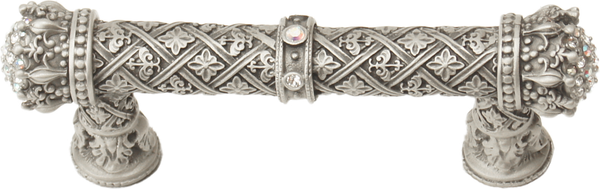 Crowning Glory Queen Elizabeth Carpe Diem 6328-11CAB Satin Queen Elizabeth 3'' cc pull w/ Swarovski Crystals 6328-11CAB