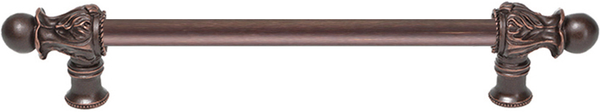 Acanthus 9'' cc with 1/2'' round smooth bar long pull Romanesque style 822S-22