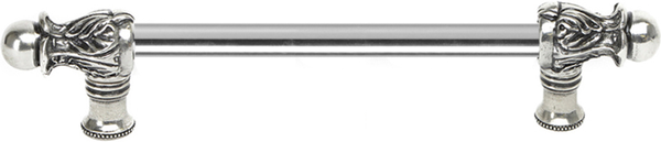 Acanthus 9'' cc with 1/2'' smooth bar long pull Romanesque style in Chalice. 822S-9