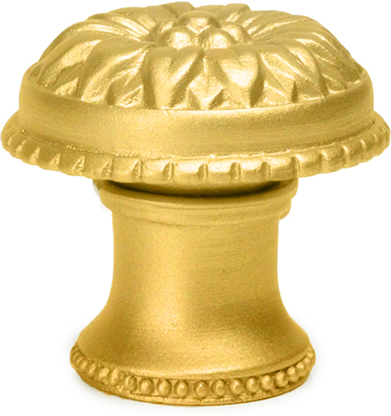Acanthus large knob with flared foot Rosette style in Antique Brass. 830B-8