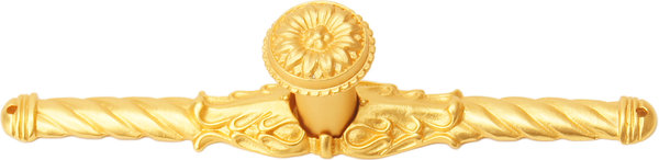 Acanthus Carpe Diem 831838-8 Gilded Mercury small knob Rosette style w/ rope large back plate 831838-8