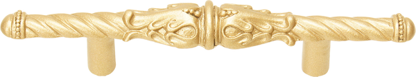 Acanthus 3'' cc pull Romanesque style in Soft Gold. 832-27