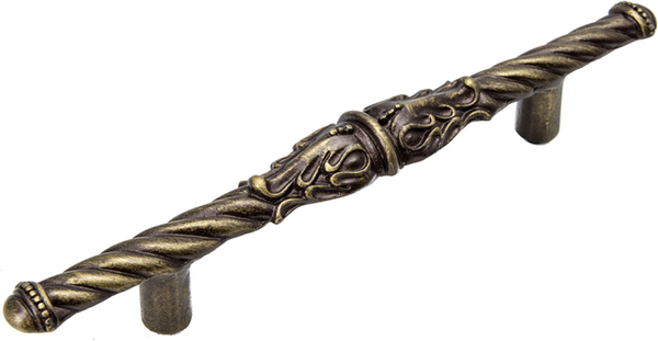 Acanthus 4'' cc pull Romanesque style in Satin. 843-3