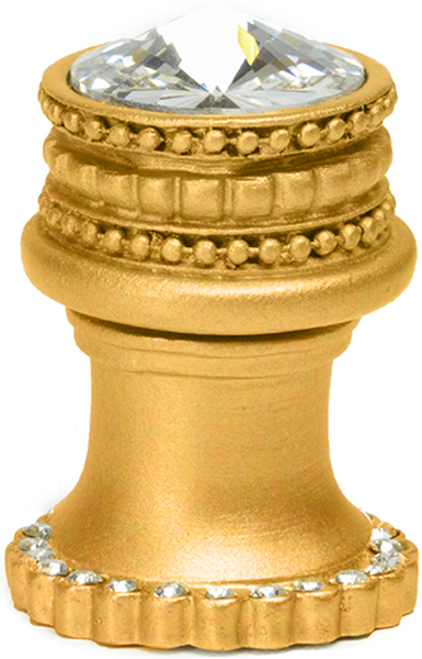 Caché medium round knob with halo platform with 24 Swarovski Clear Crystals 860H-8C