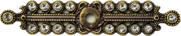 Caché small elongated escutcheon with Swarovski Clear Crystals 890-3C