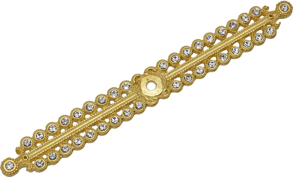Caché large elongated escutcheon with Swarovski Clear Crystals 892-8C
