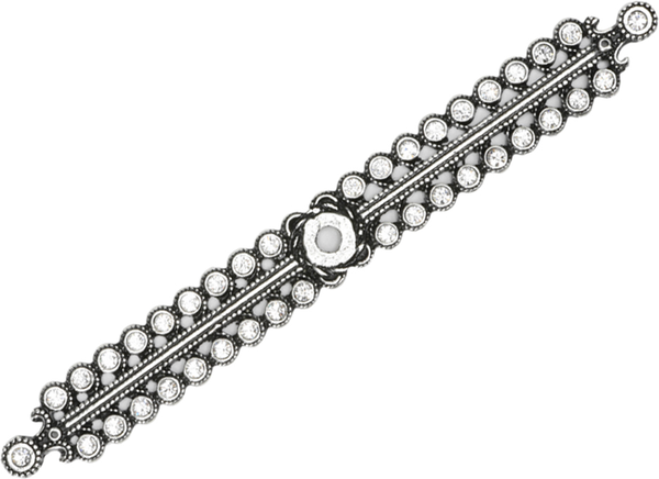 Caché large elongated escutcheon with Swarovski Clear Crystals 892-9C