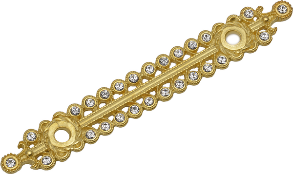 Caché 3'' cc large elongated escutcheon with Swarovski Clear Crystals 893-8C
