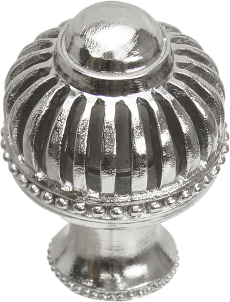 Cricket Cage large round knob with flared foot in Platinum. 953B-24