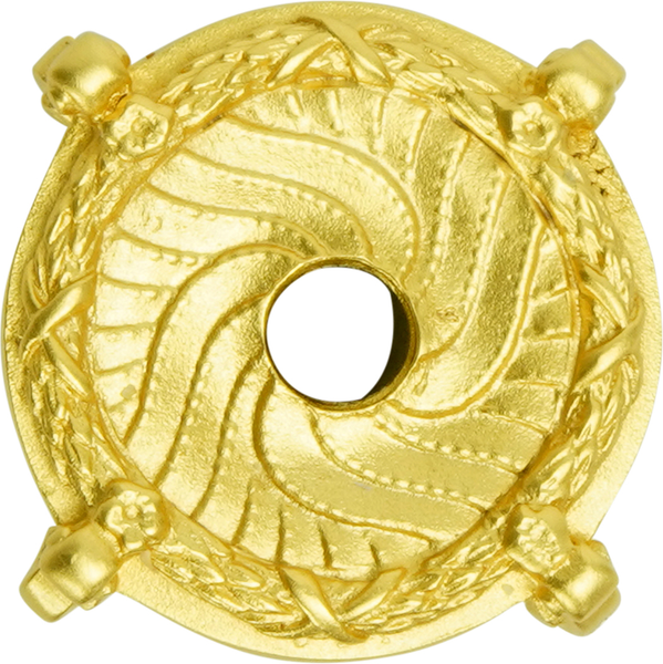 Americana round escutcheon with corbels in finish Satin Gold 8006-8