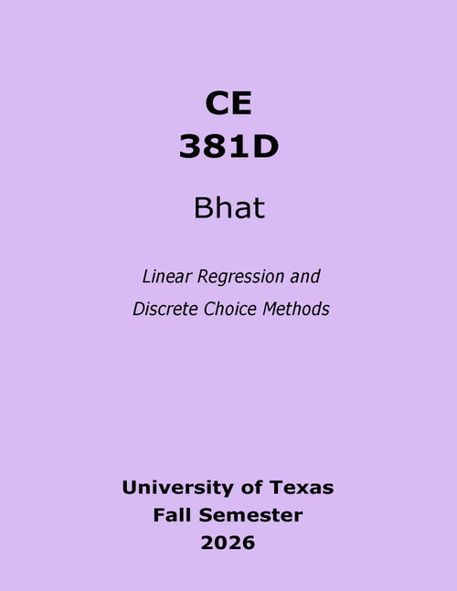 CE 381D Bhat