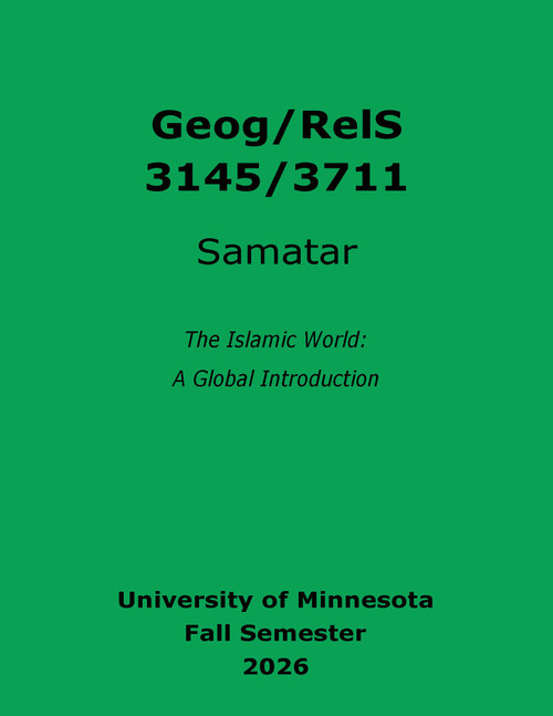 Geog /RelS 3145/3711 Samatar