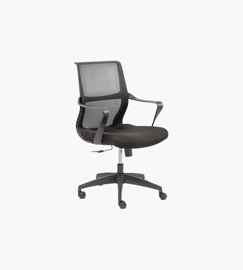 Astarte Ergonomic Mid Back Chair In Black Color