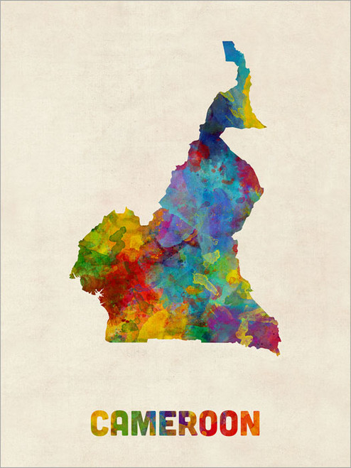 Cameroon Map Poster Art Print