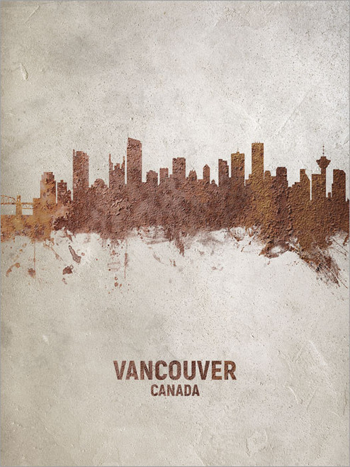 Vancouver Canada Skyline Cityscape Poster Art Print