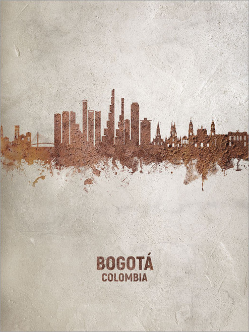 Bogotá Colombia Skyline Cityscape Poster Art Print