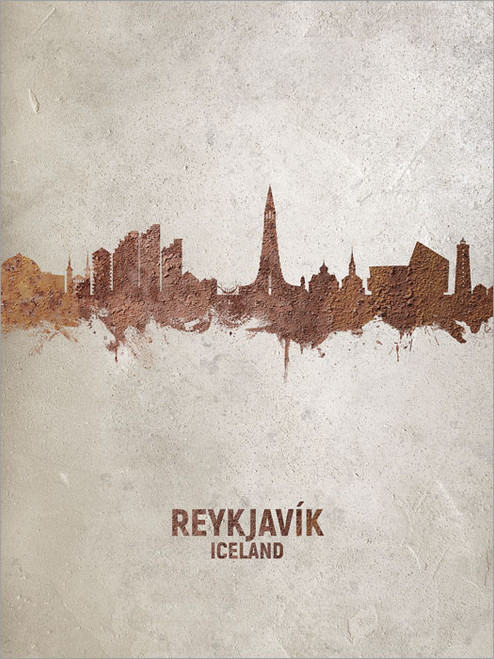 Reykjavík Iceland Skyline Cityscape Poster Art Print