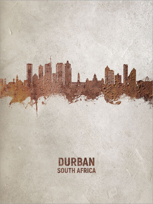 Durban South Africa Skyline Cityscape Poster Art Print