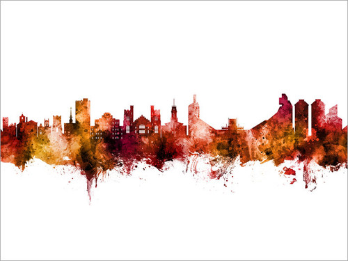 Boulder Colorado Skyline Cityscape Poster Art Print