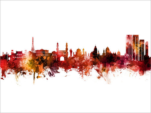 Hyderabad India Skyline Cityscape Poster Art Print