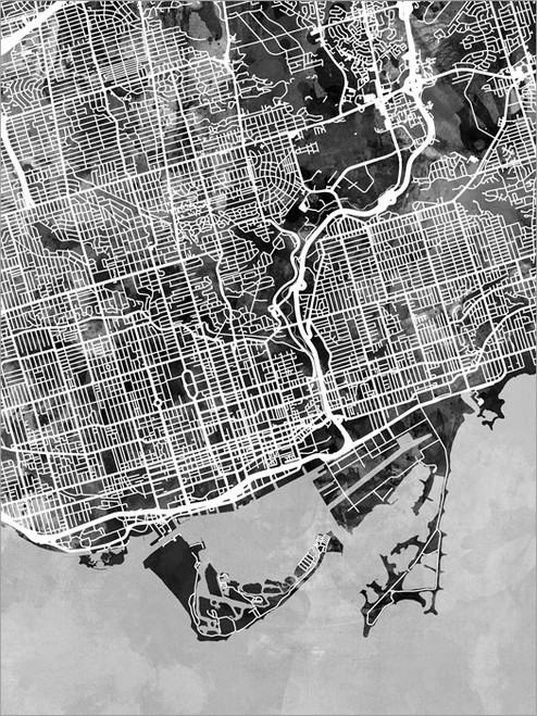 Toronto Canada Map Poster Art Print