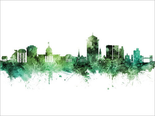 Montgomery Alabama Skyline Cityscape Poster Art Print