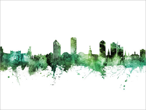 Tallahassee Florida Skyline Cityscape Poster Art Print