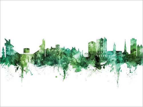 Athens Georgia Skyline Cityscape Poster Art Print