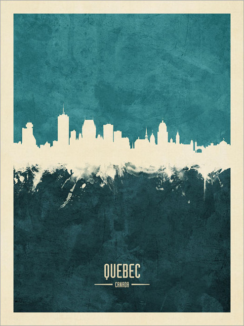 Québec Canada Skyline Cityscape Poster Art Print