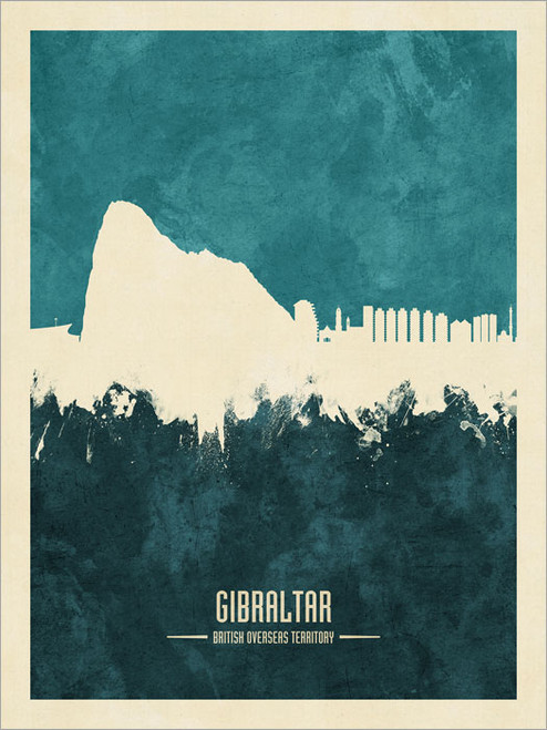 Gibraltar Skyline Cityscape Poster Art Print