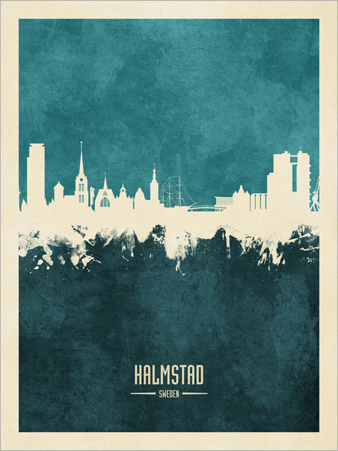 Halmstad Sweden Skyline Cityscape Poster Art Print
