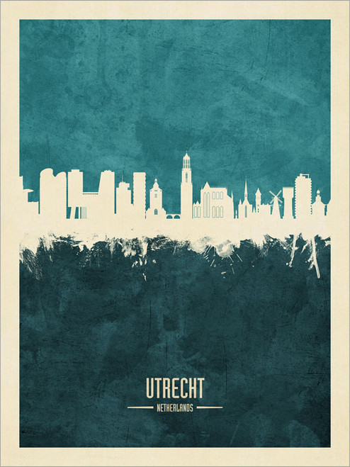 Utrecht Netherlands Skyline Cityscape Poster Art Print