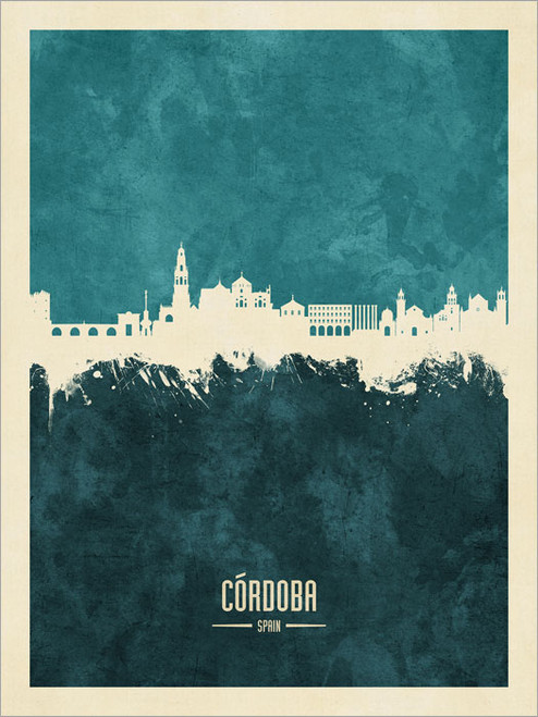 Córdoba Spain Skyline Cityscape Poster Art Print