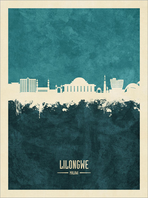 Lilongwe Malawi Skyline Cityscape Poster Art Print